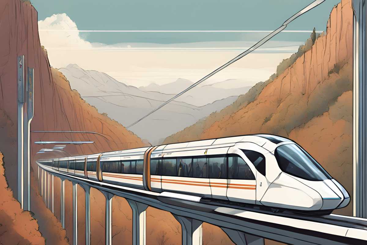 Der Kaukarapid fährt durch den Kaukasus in Georgien