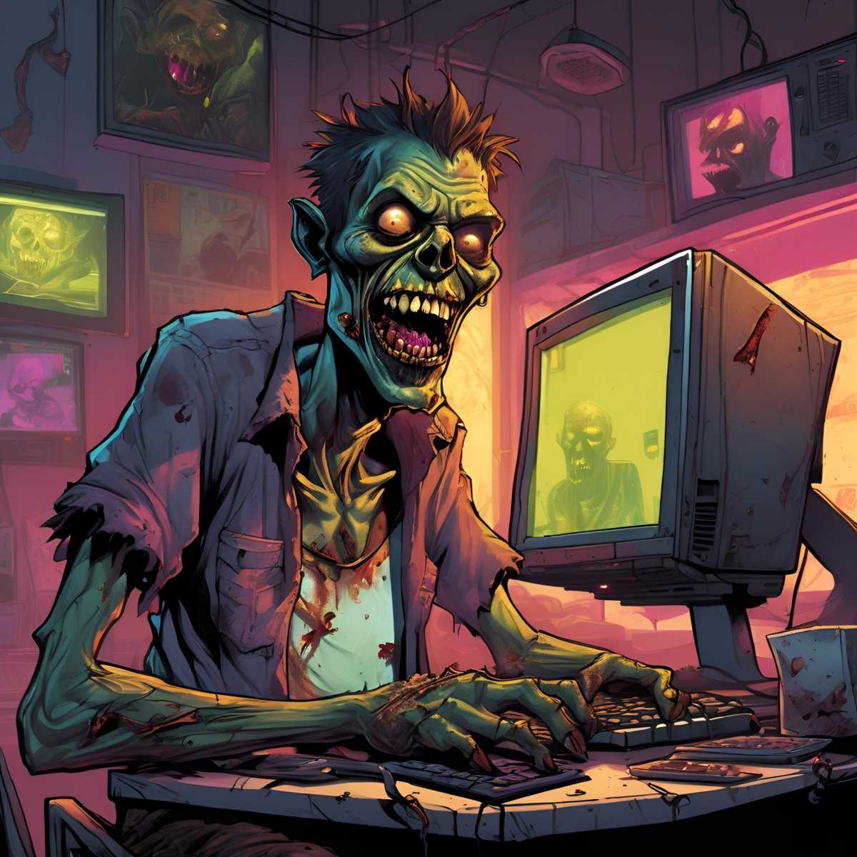 Clickworker mutiert zum Zombie - Satire von Thomas Berscheid