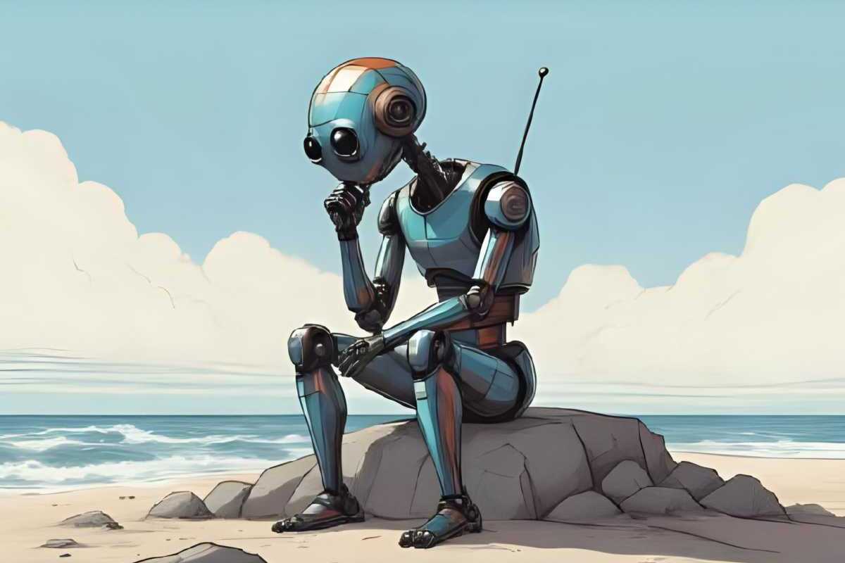 Roboter als Auguste Rodins Kunstwerk Der Denker: KI Bildergalerie von Thomas Berscheid Roboter als Auguste Rodins Kunstwerk Der Denker: KI Bildergalerie von Thomas Berscheid