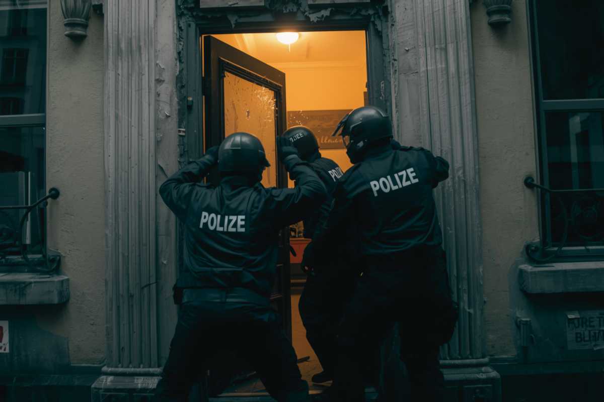 Ein SEK der Polizei Köln stürmt die Wohnung des Rentners Johann in Niehl