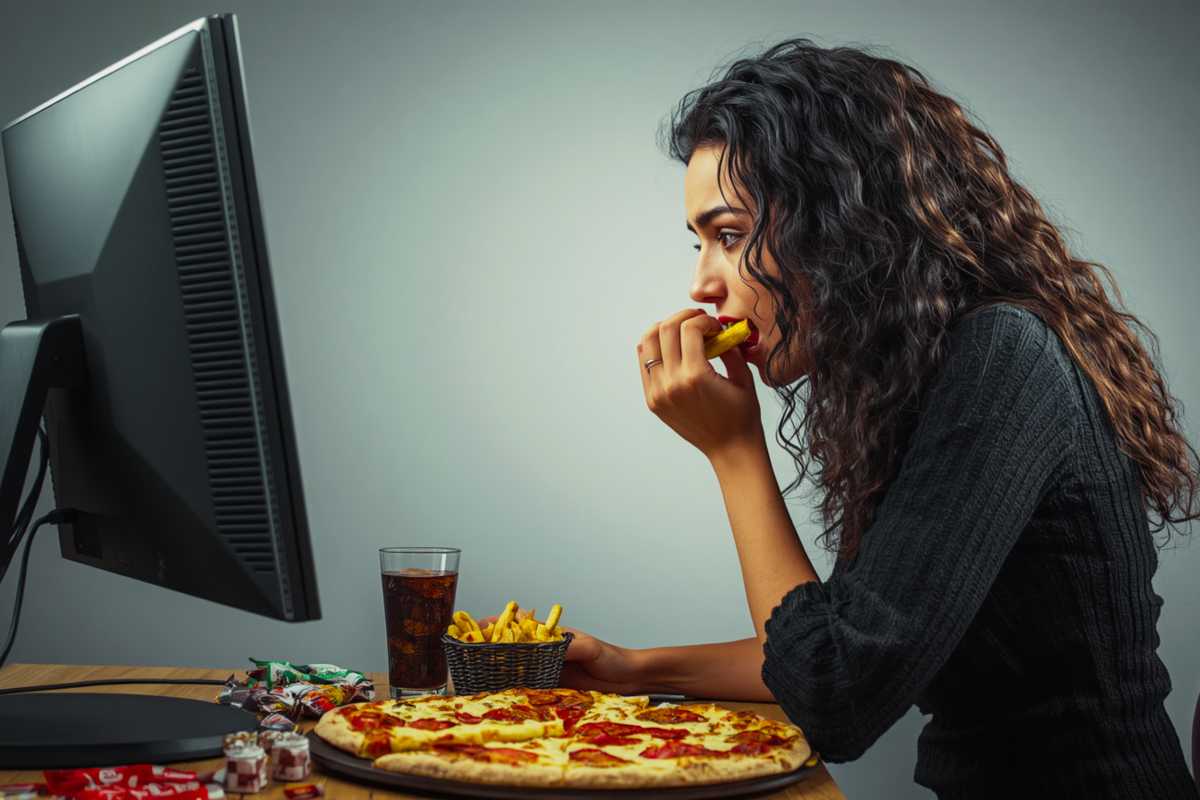 Das Hirn ist ein egoistisches Arschloch: eine Frau frisst Stress in sich hinein