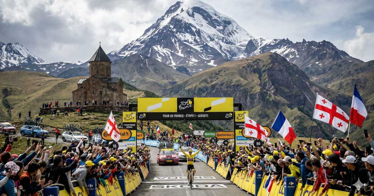 Video und Audio: Bergwertung am Kreuzpass in Georgien