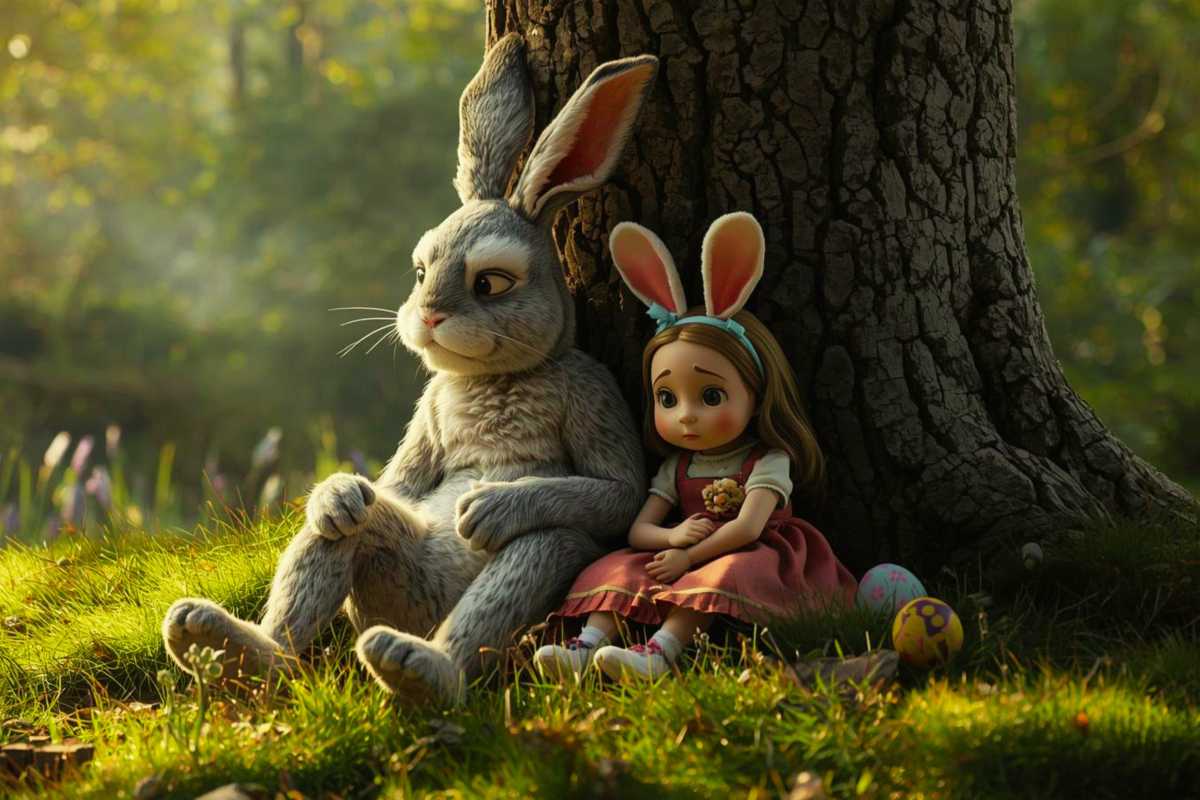 Bildergalerie Grensel und Hete: Der Osterhase ist nicht gut drauf