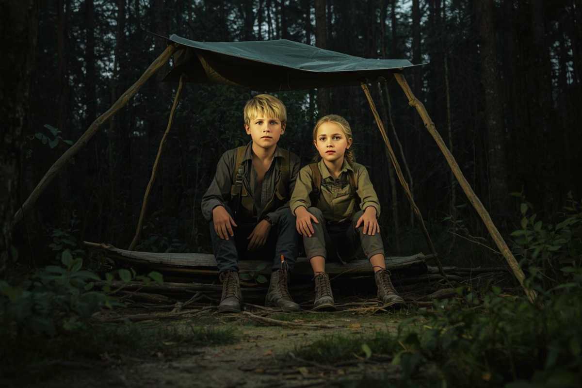 Grensel und Hete finden Zuflucht im Wald
