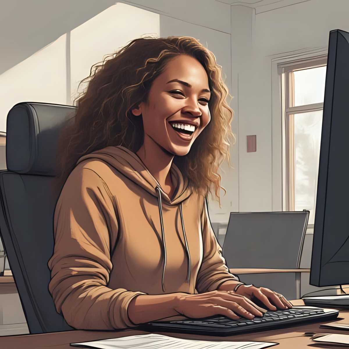 Clickworker: Mitarbeiterin ist wieder mit Freude bei der Arbeit