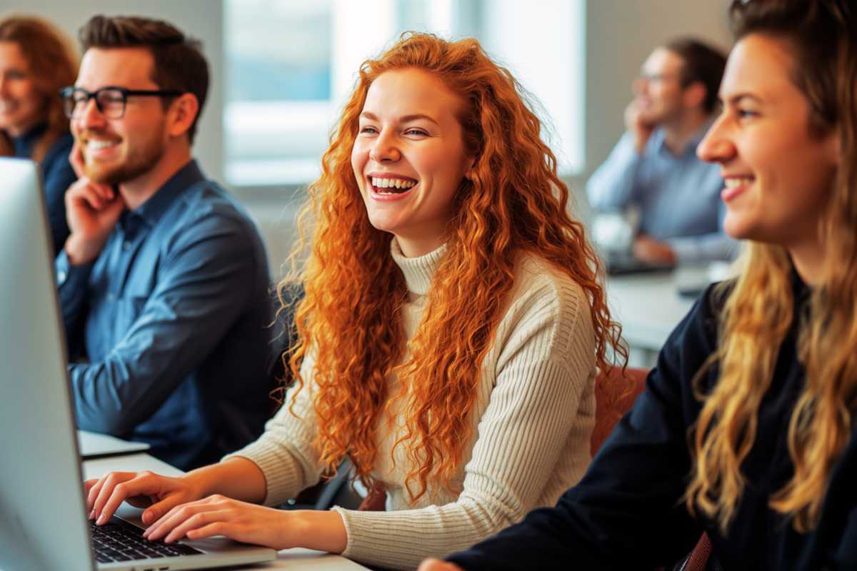 Clickworker: Eine Mitarbeiterin ist wieder mit Freude bei der Arbeit