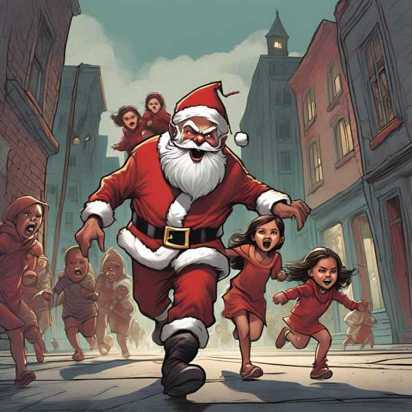 Der böse Weihnachtsmann und die Kinder