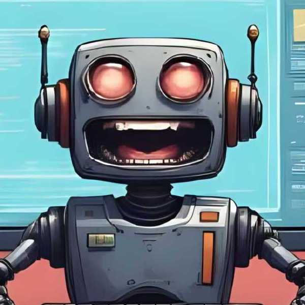 Ein ängstlicher Roboter sieht uns an
