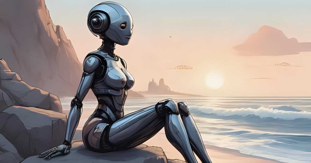 Roboter an Strand und in Wüste: KI Bilder ✔ Thomas Berscheid