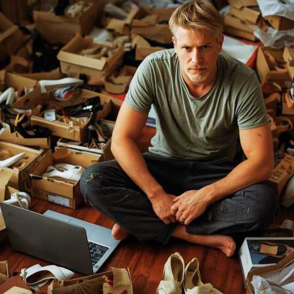 Der Vater von Grensel und Hete verkauft die Schuhe der toten Stiefmutter im Internet