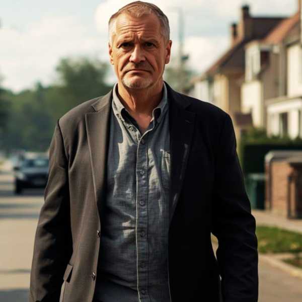 Der traurige Vater bringt Grensel und Hete zum Fotografen