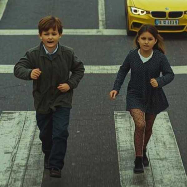 Die Kinder haben auf der Autobahn eine Massenkarambolage verursacht