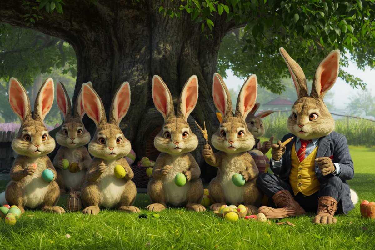 Würden Sie dieser Familie Osterhase ein Osterei abkaufen?
