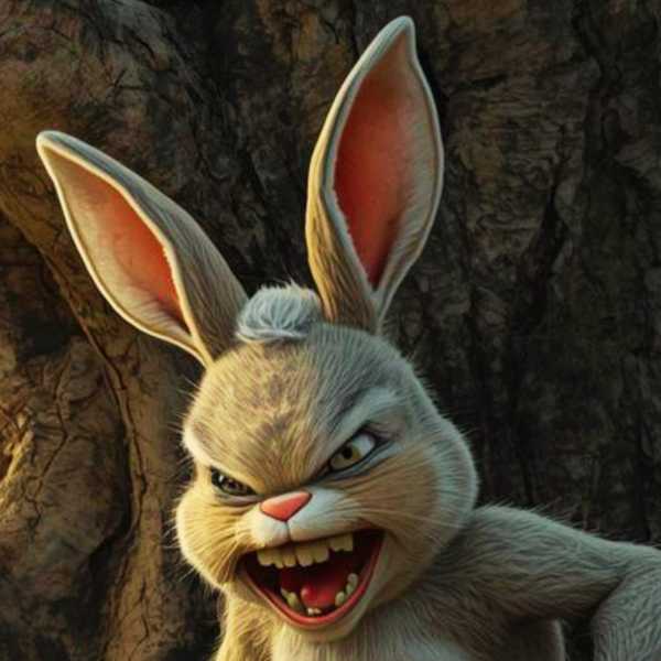 Der Osterhase wird aggressiv als Grensel und Hete ihn treffen