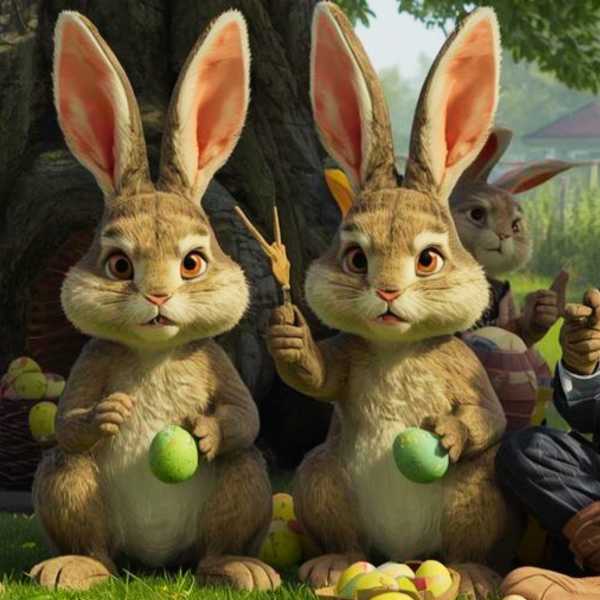 Würden Sie dieser Familie Osterhase ein Osterei abkaufen?