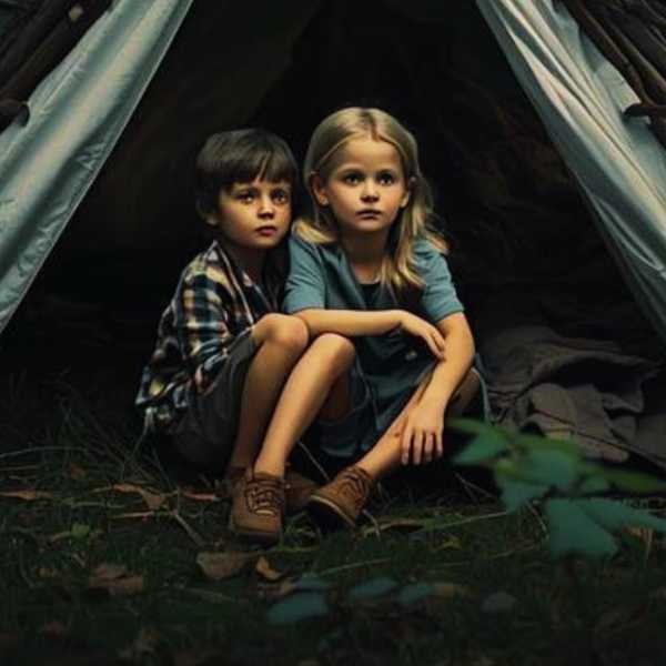 Im Baumhaus verbringen Grensel und Hete ihre Tage im Wald